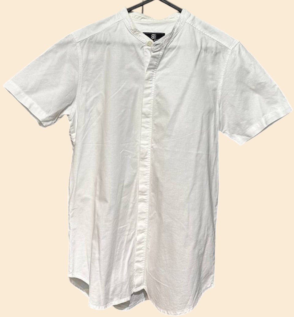 MEN'S CLASSIC WHITE BUTTON SHIRT