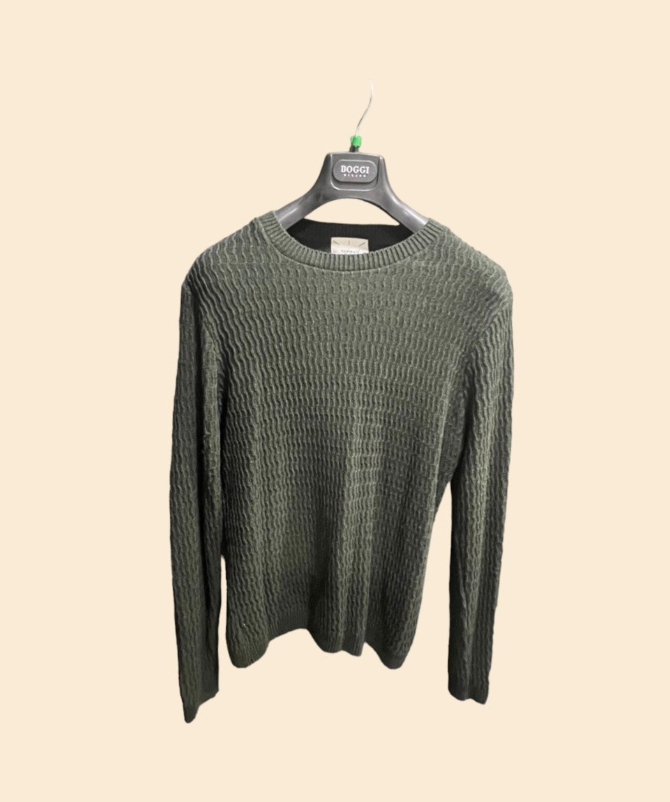 TOPMAN MEN'S CLASSIC FIT CREWNECK SWEATER LONG SLEEVES